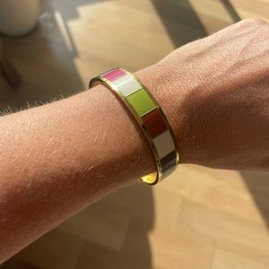 Coach multi color enamel bracelet
